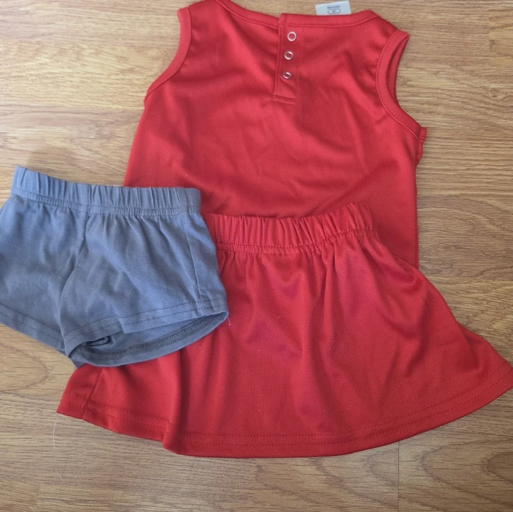 Wisconsin Badgers 3PC Cheerleading Outfit NWT 12M, 18M, 2T, 4T Football NCAA